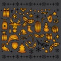 Christmas doodle elements Royalty Free Stock Photo