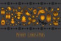 Christmas doodle greeting card Royalty Free Stock Photo