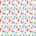 Christmas doodles pattern