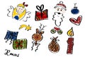 Christmas Doodles, Set II Royalty Free Stock Photo