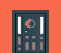 Christmas Door Decoration Royalty Free Stock Photo