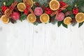 Christmas Dried Fruit Border Royalty Free Stock Photo