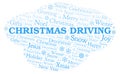 Christmas Driving word cloud