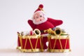 Christmas Drum & Santa Clause Royalty Free Stock Photo