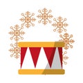 Christmas drum snowflake decoration Royalty Free Stock Photo