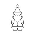 Christmas Dwarf Silhouette Outlined