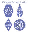 Christmas Earrings Jewelry laser cut design