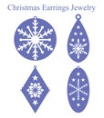 Christmas Earrings Jewelry laser cut design