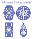 Christmas Earrings Jewelry laser cut design