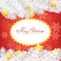 Christmas elements invitation golden card