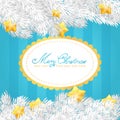 Christmas elements invitation golden card