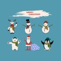 Christmas elements set design vector illustration