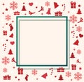 Christmas elements with space pattern background vector illustration Royalty Free Stock Photo