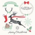 Christmas Elements and Symbols Royalty Free Stock Photo