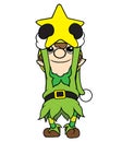 Christmas Elf Boy Holding Star