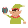 Christmas elf cartoon Royalty Free Stock Photo