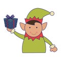 Christmas elf cartoon Royalty Free Stock Photo