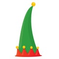 Christmas elf hat. vector illustration Royalty Free Stock Photo