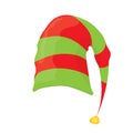 Christmas elf hat. vector illustration Royalty Free Stock Photo