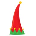 Christmas elf hat. vector illustration Royalty Free Stock Photo