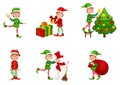 Collection of Christmas elves Royalty Free Stock Photo