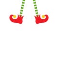 Christmas elf legs vector illustration