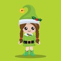 CHRISTMAS ELVES GIRL BRAID 06