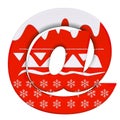 Christmas email sign - 3d Santa Xmas symbol - Christmas, Santa Claus or winter concept
