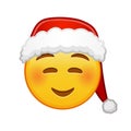 Christmas embarrassed smiling face Large size of yellow emoji smile