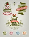 Christmas emblem of different shades, set Royalty Free Stock Photo