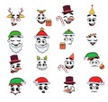 Christmas emoji set