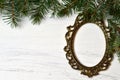 Christmas empty vintage frame Royalty Free Stock Photo