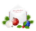 Christmas envelope with congratulation