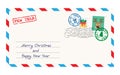 Christmas envelope for letter to Santa Claus Royalty Free Stock Photo