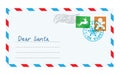 Christmas envelope for letter to Santa Claus Royalty Free Stock Photo