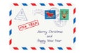 Christmas envelope for letter to Santa Claus Royalty Free Stock Photo