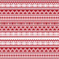 Christmas ethnic seamless patterns. Aztec geometric backgrounds. Stylish navajo fabric. Tribal background texture. Modern abstract