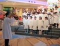 Christmas eve caroling event in Domain Mall Hong Kong