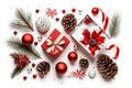 Christmas eve concept. Top view photo Royalty Free Stock Photo