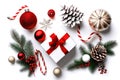 Christmas eve concept. Top view photo Royalty Free Stock Photo