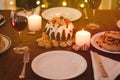 Christmas eve festive family dinner Royalty Free Stock Photo