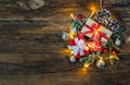 Christmas eve gift giving Royalty Free Stock Photo