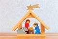 Christmas eve Mary Joseph and baby Jesus Royalty Free Stock Photo