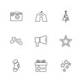 Christmas eve , snowflakes, tress , christmas , candies , eps icons set vector