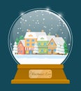 Card with Christmas Ball, Winter Holiday Vector Royalty Free Stock Photo