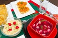 Christmas eve table with food Royalty Free Stock Photo