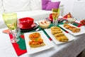 Christmas eve table for two Royalty Free Stock Photo