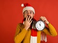 Christmas eve and time to celebrate concept. Man with beard Royalty Free Stock Photo