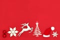 Christmas Eve Tree Decorations and North Pole Symbols Royalty Free Stock Photo