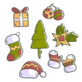 Christmas event elements premium vector